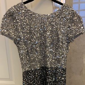 Adrianna Papell Sequin Cocktail dress silver/gray